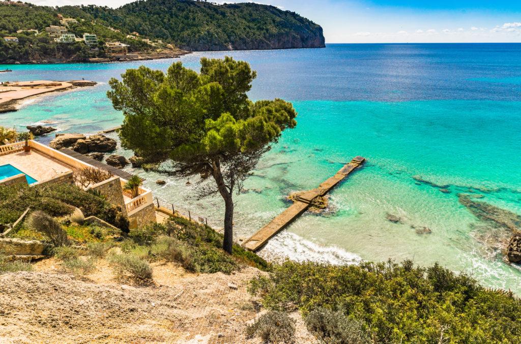 Wonderful seaside bay of Camp de Mar Majorca Spain